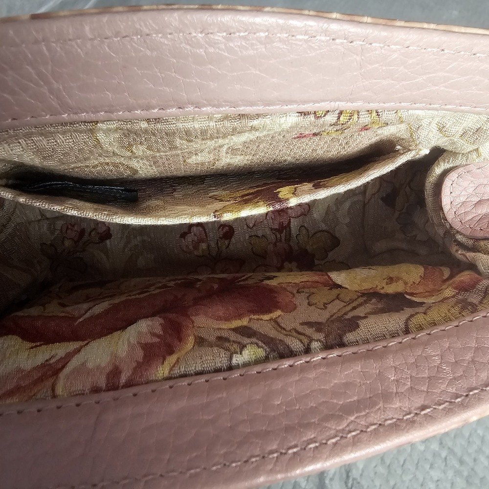 RETIRED BRIGHTON PETAL PINK CROC EMBOSSED HANDBAG NO STRAP - Picture 6 of 9